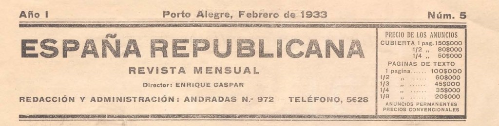 “La actualidad mundial” – Ilustración en “España Republicana”, febreiro de&nbsp;1933