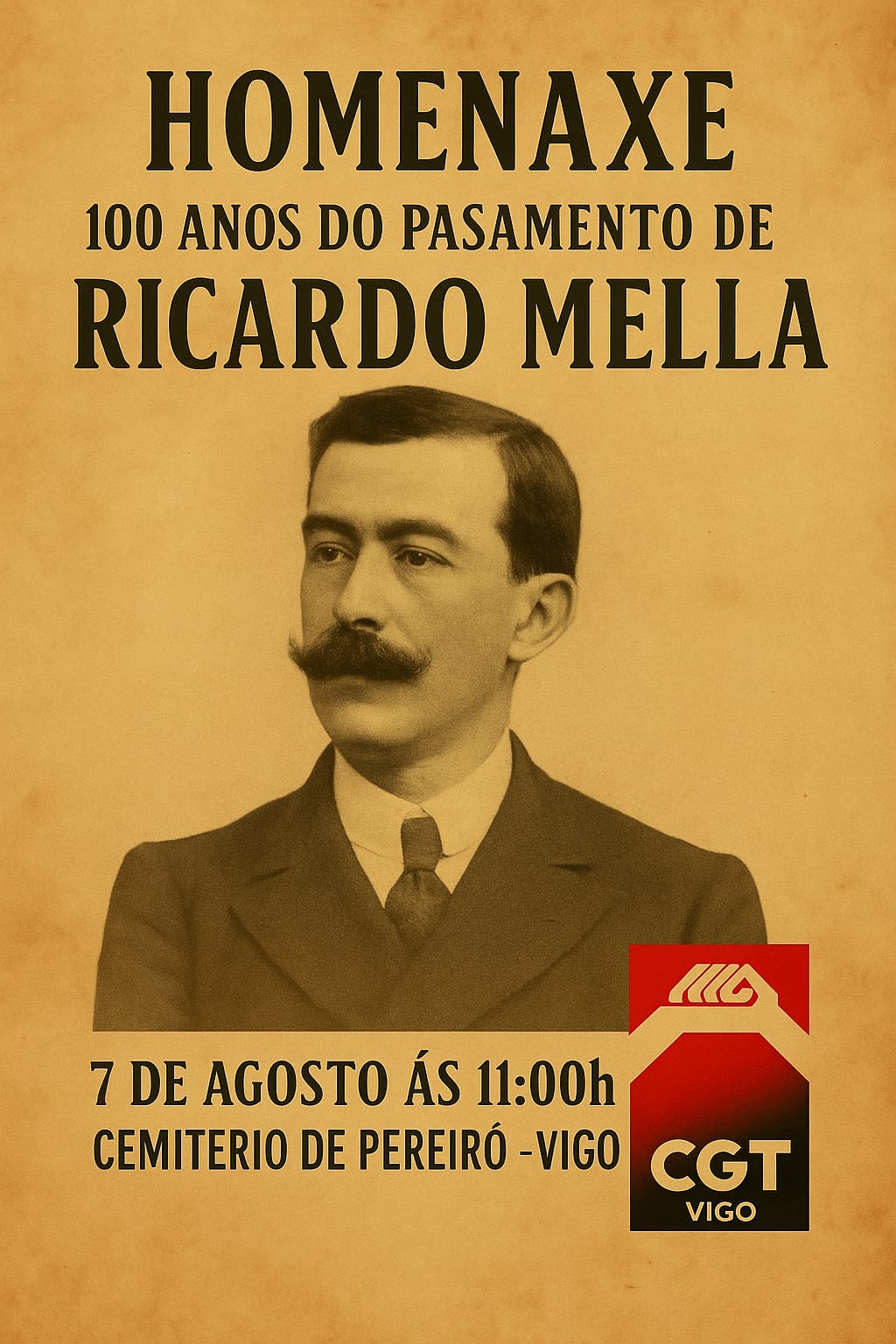 Acto da CGT de Vigo polo centenario do pasamento de Ricardo Mella